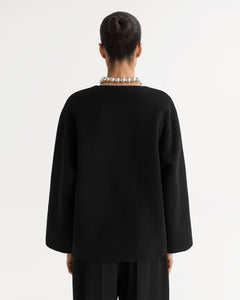 Top WOVEN negro