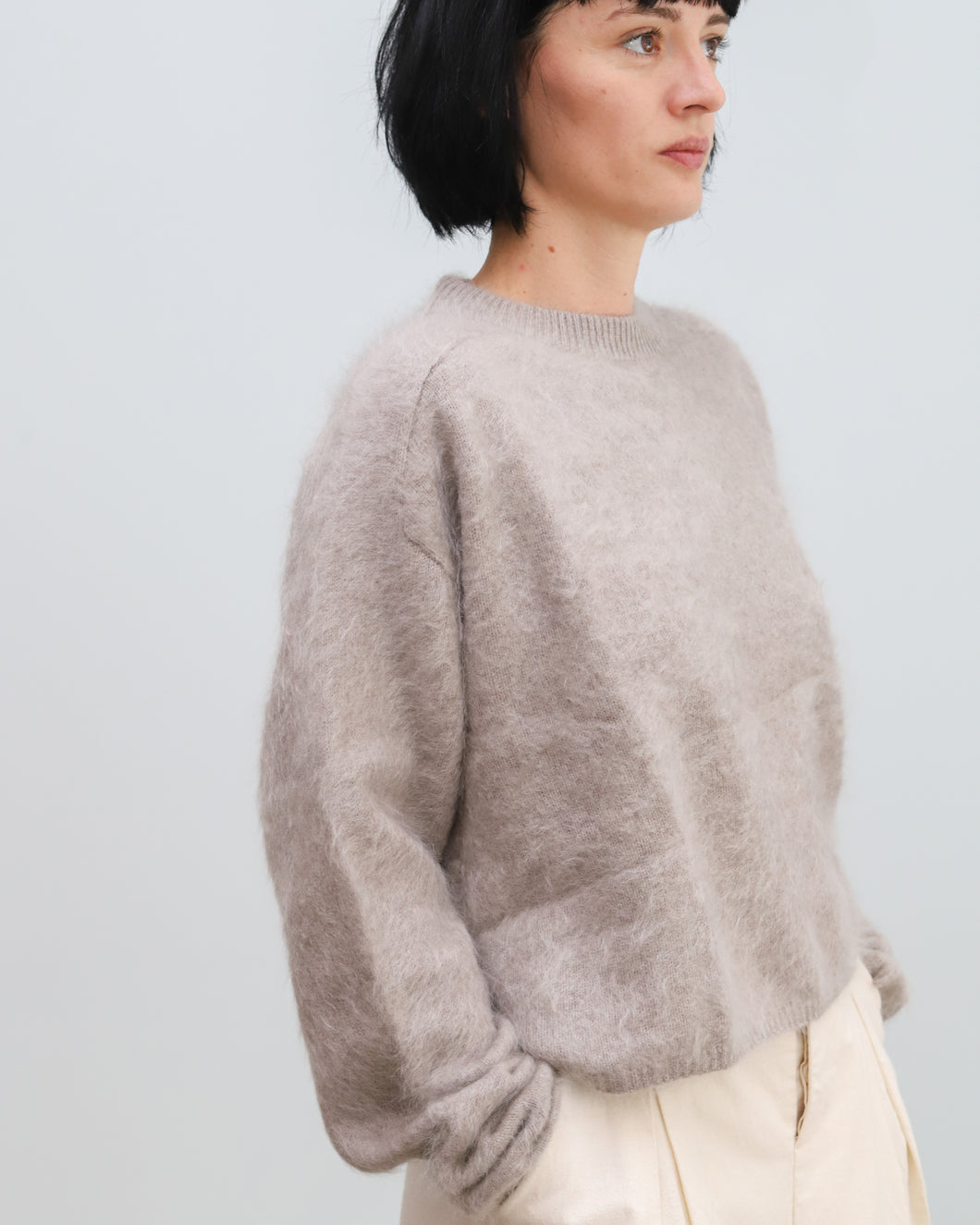 Jersey BRUSH CREW gris topo