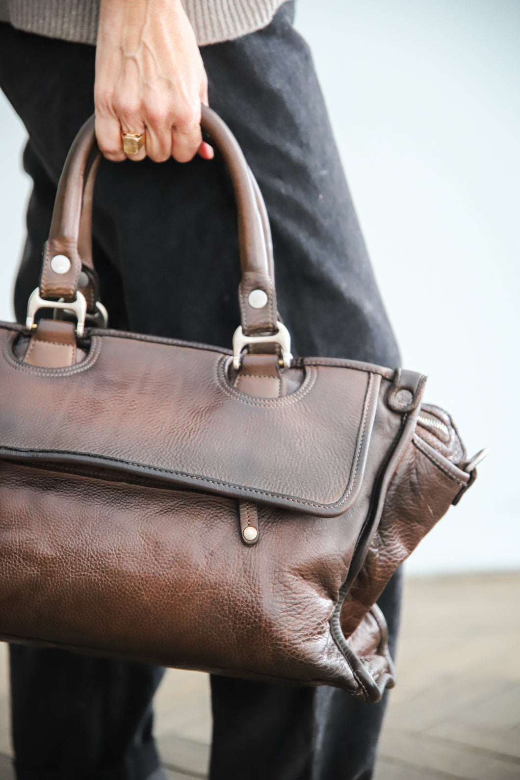 Bolso GLAMOUR FLAP marrón