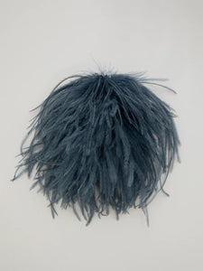 Broche PLUMA grey blue